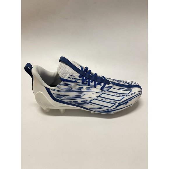Adidas Adizero Football Cleats White Blue GW5059 Men’s Size 11 US